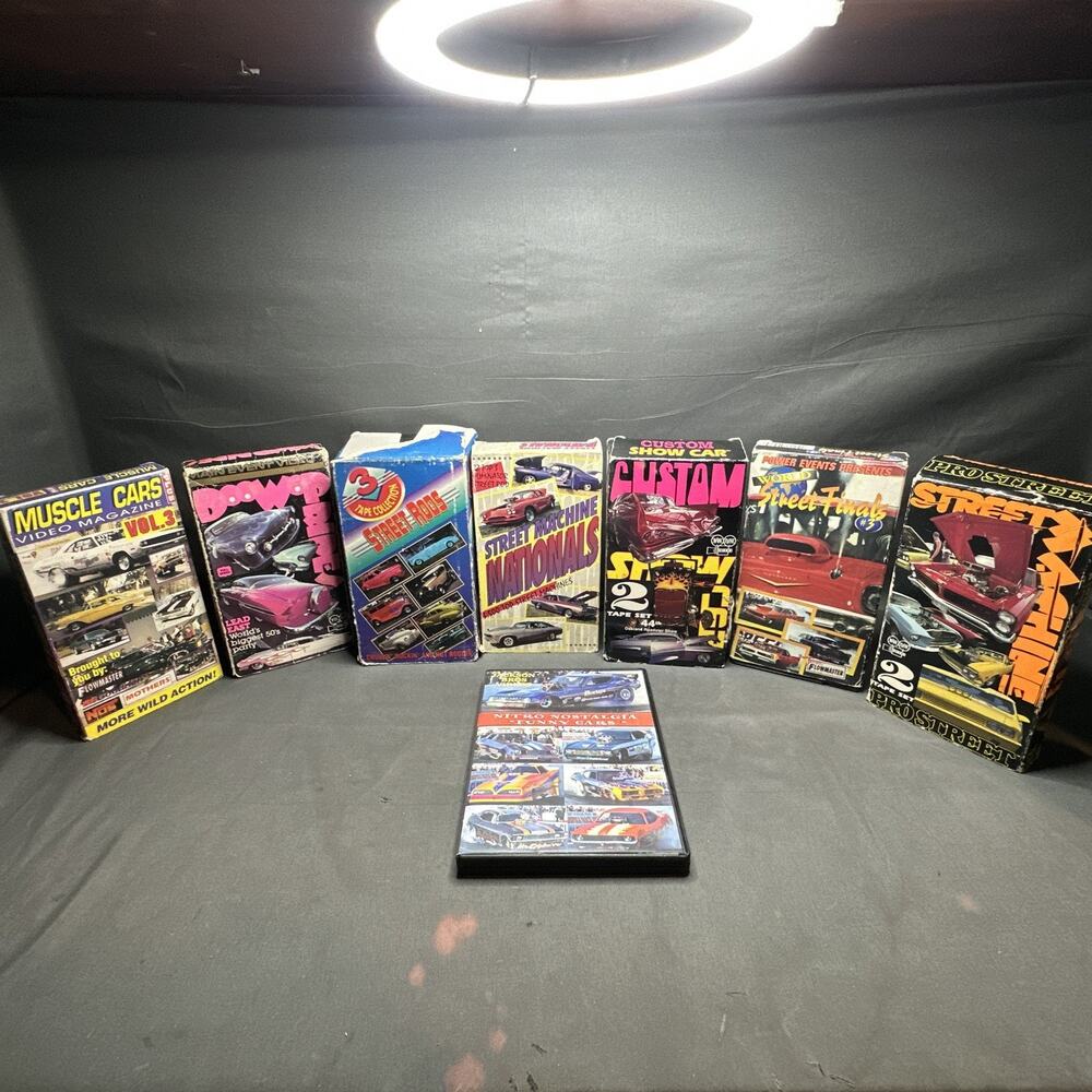 Muscle Car Classic 8 VHS Cassettes - Muscle Car Video & 1 DVD
